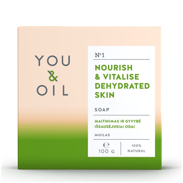 Jabón nutritivo y revitalizante para pieles deshidratadas de You & Oil (100 g)