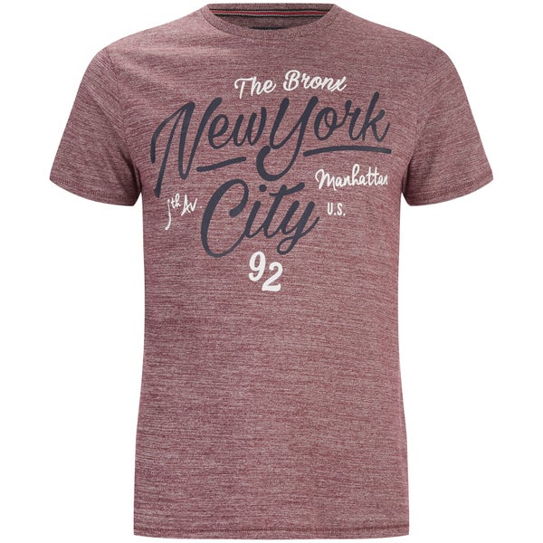 Threadbare Men's Brady New York T-Shirt - Burgundy