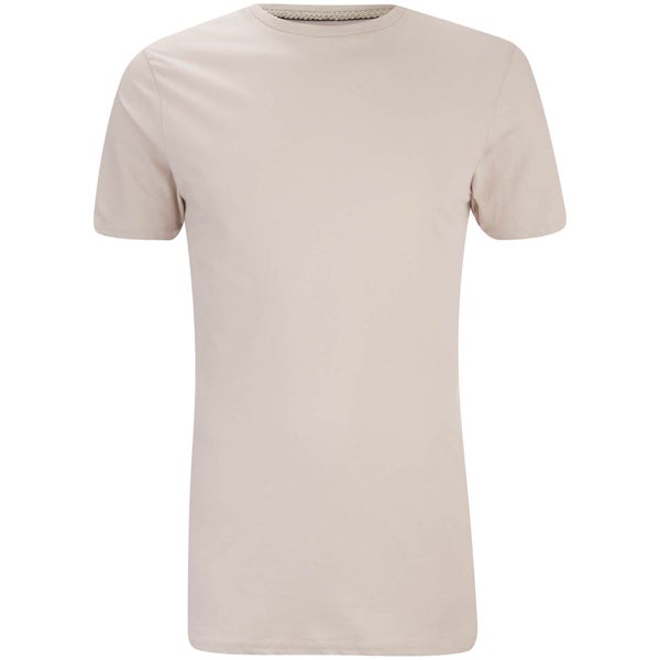 T-Shirt Homme Max Long Line Threadbare -Beige