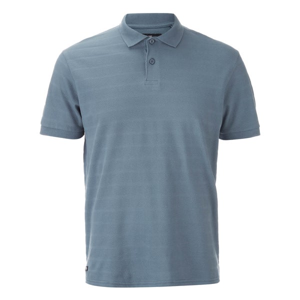 Threadbare Men's Stockton Textured Polo Shirt - Denim