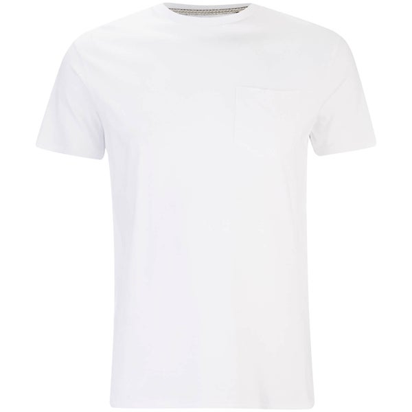 T-Shirt Homme Jack Threadbare Col Rond Poche -Blanc