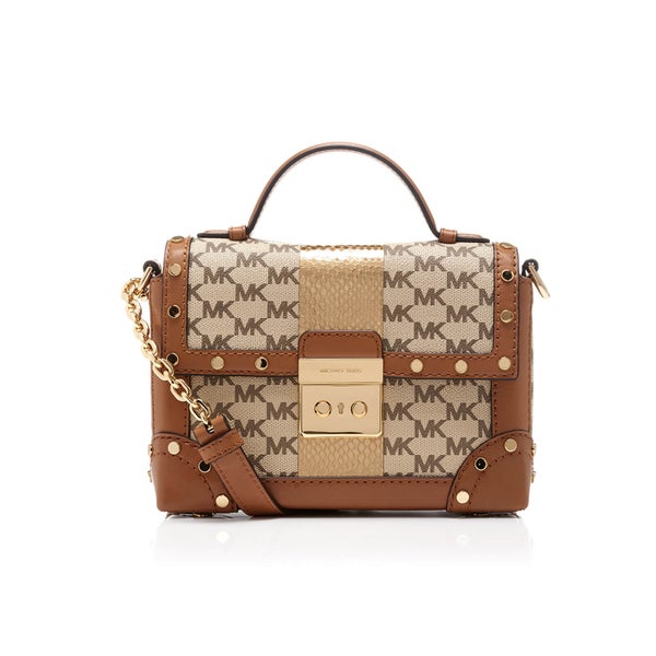 MICHAEL MICHAEL KORS Women's Centre Stripe Cori Small Trunk Bag - Natural