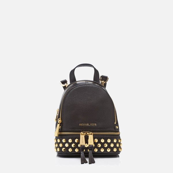 MICHAEL MICHAEL KORS Women's Rhea Zip Studded XS Messenger Backpack - Black