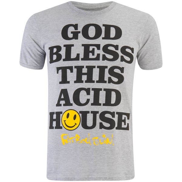 T-Shirt Homme Fat Boy Slim God Bless - Gris