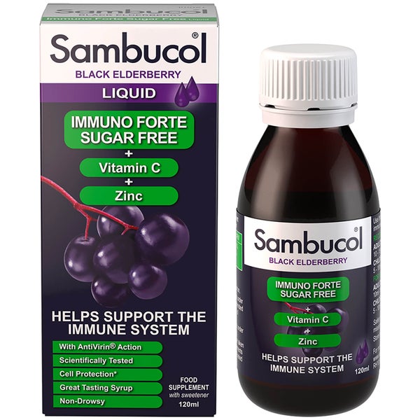 Сироп для укрепления иммунитета без сахара Sambucol Sugar Free Immuno Forte 120 мл