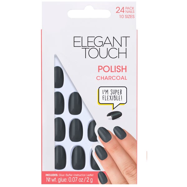 Elegant Touch Core Polish Nails - Charcoal