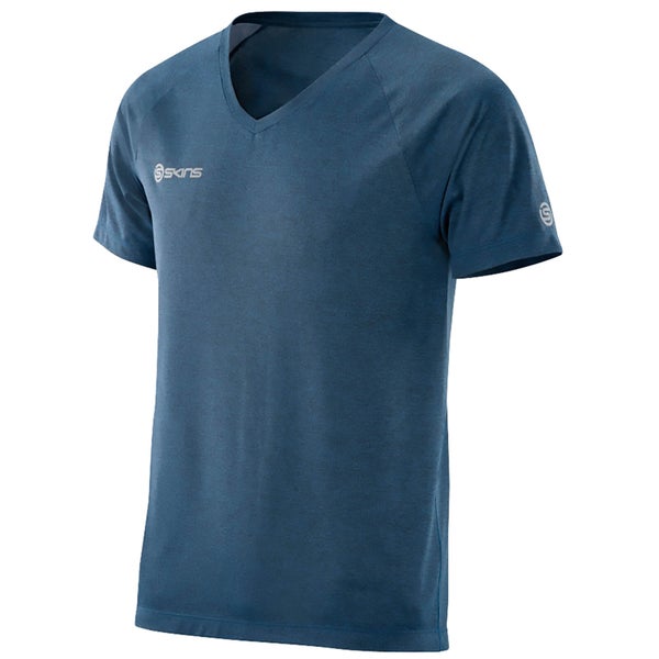 Skins Plus Men's Vector V Neck T-Shirt - Atmos/Marle