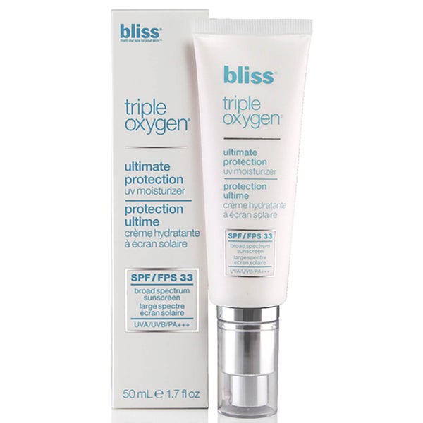 Crema hidratante con protección solar Triple Oxygen Ultimate de bliss FPS 33