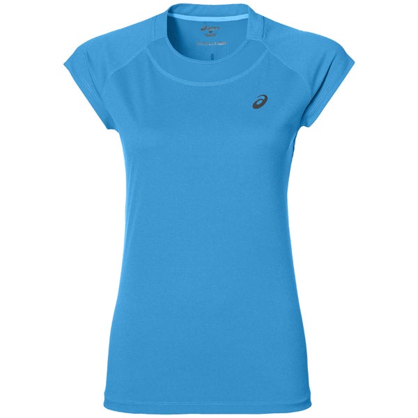 Asics Women's Cap Sleeve Run T-Shirt - Diva Blue Heather