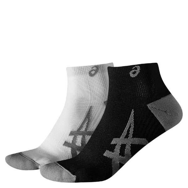 Asics Men's 2 Pack Lightweight Run Socks - White
