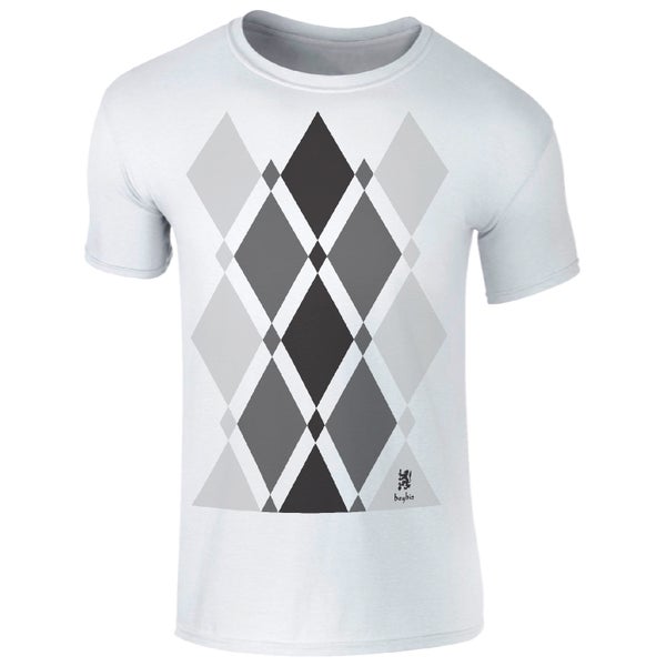 Men's Begbie Grey Pattern T-Shirt - White