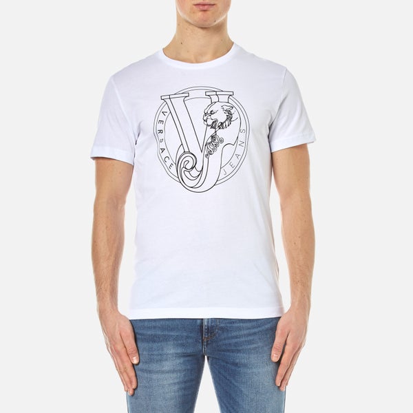 Versace Jeans Men's Chest Logo T-Shirt - Bianco