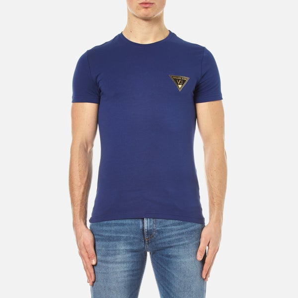 Versace Jeans Men's Small Logo Basic T-Shirt - Blu Di Chino