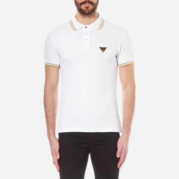 Versace Jeans Men's Small Logo Polo Shirt - Bianco