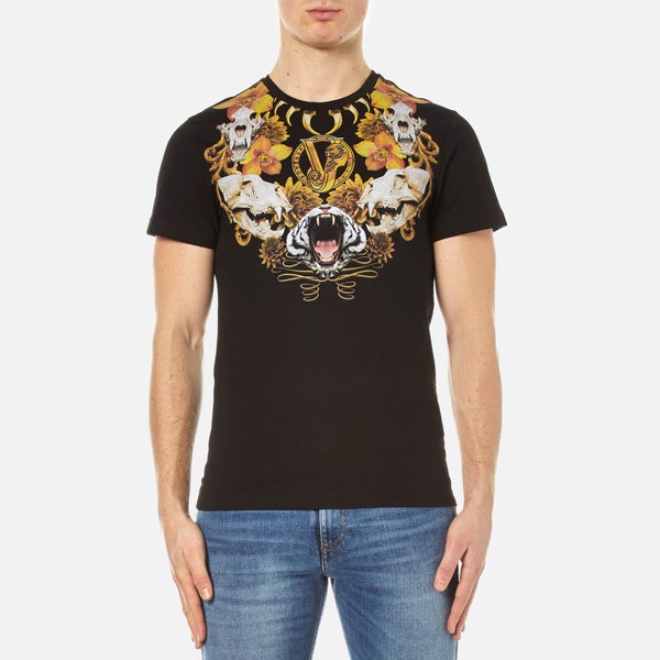 Versace Jeans Men's Lion Print T-Shirt - Nero