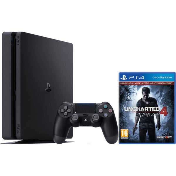Sony PlayStation 4 Slim 500GB Console - Includes Uncharted 4