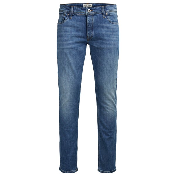 Jack & Jones Originals Men's Mike Straight Fit Jeans - Blue Mid Wash Denim