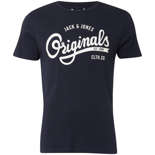 T-Shirt Homme Originals Swell Logo Jack & Jones - Bleu Marine