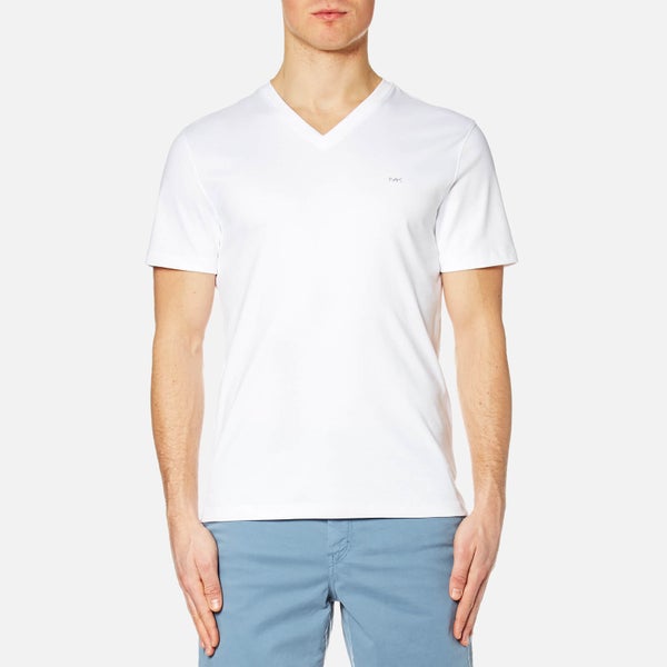 Michael Kors Men's Sleek Mk V Neck T-Shirt - White