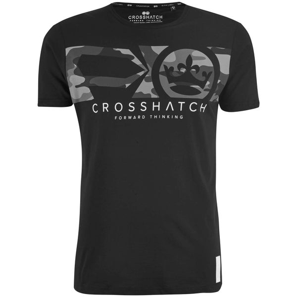 Crosshatch Men's Pleione Camo T-Shirt - Black