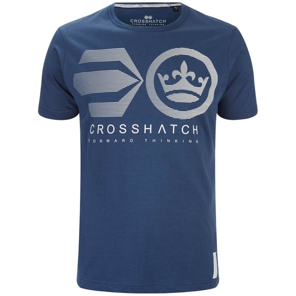 Crosshatch Herren Briscoe Logo T-Shirt - Insignia Blue