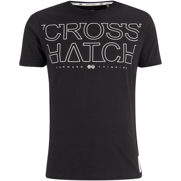T-Shirt Homme Québec Logo Crosshatch -Noir