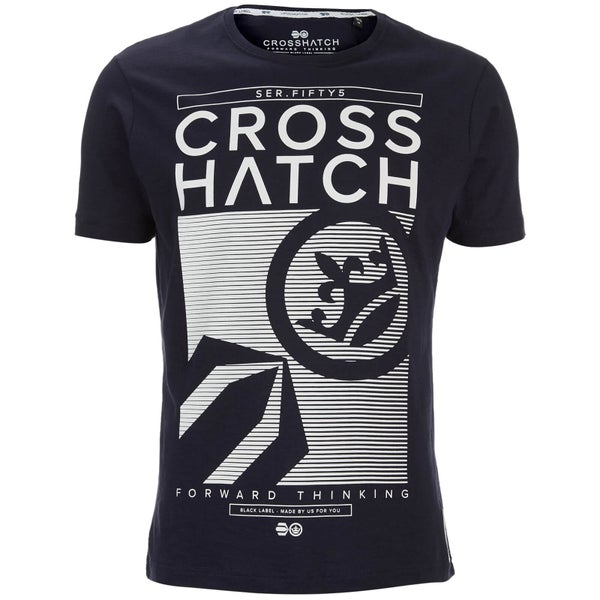 Crosshatch Herren Kilo Textured T-Shirt - Night Sky