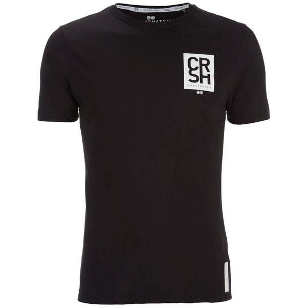 Crosshatch Men's Aileen Logo Front and Back Print T-Shirt - Black