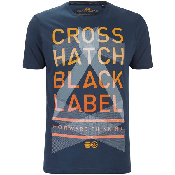 Crosshatch Herren Penn Black Label Print T-Shirt - Midnight