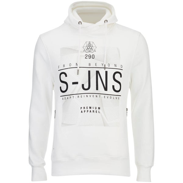 Sweatshirt à Capuche Electronite Col Croix Smith & Jones -Blanc