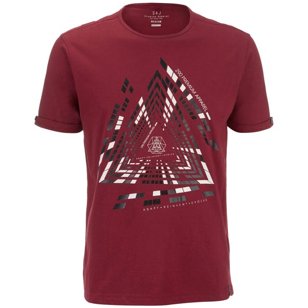 Smith & Jones Men's Imafonte Triangle T-Shirt - Cordovan Red