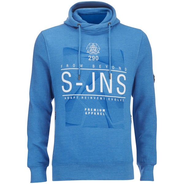 Sweatshirt à Capuche Electronite Col Croix Smith & Jones -Bleu Chiné