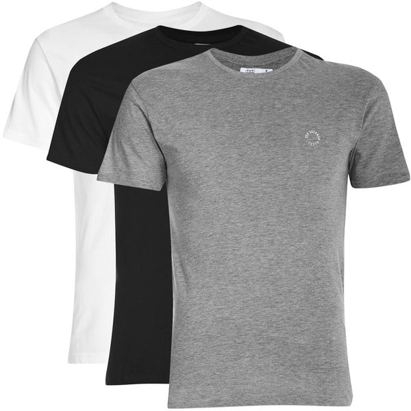 Ben Sherman Men's 3 Pack T-Shirt - Black/White/Grey