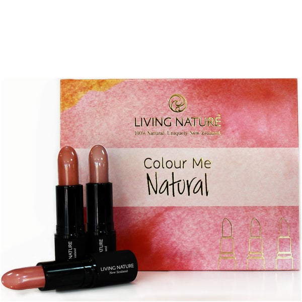Living Nature Color Me Natural Lipstick Set - 3 Natural Shades
