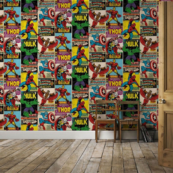 Marvel Avengers Breakout Retro Wallpaper