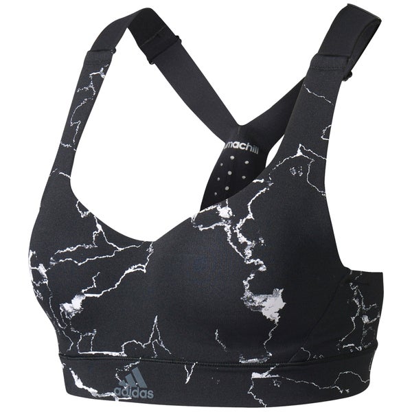 adidas Women's Climachill Marble High Support Sports Bra - Black