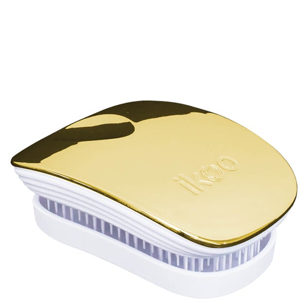 ikoo Pocket Hair Brush - White - Soleil Metallic