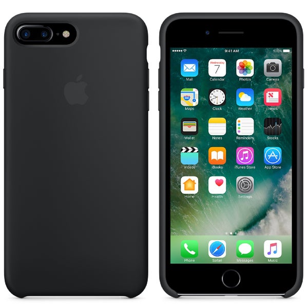 Étui en Silicone pour iPhone 7 Plus -Noir