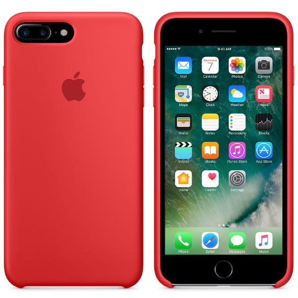 Étui en Silicone pour iPhone 7 Plus -Rouge