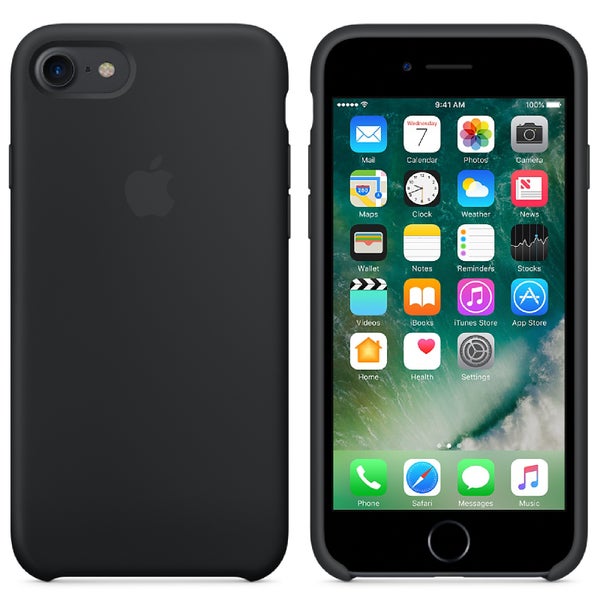 Étui en Silicone pour iPhone 7 -Noir