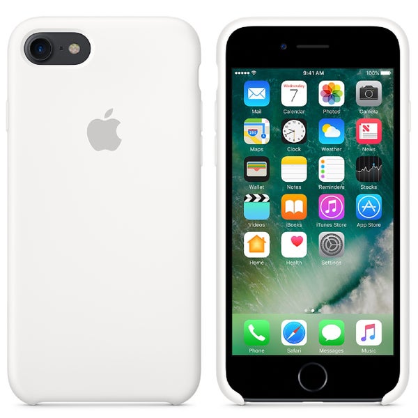 Étui en Silicone pour iPhone 7 -Blanc
