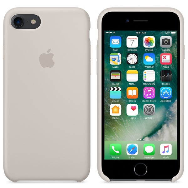 Étui en Silicone pour iPhone 7 -Gris Beige