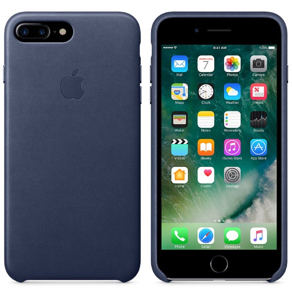 Apple iPhone 7 Plus Leren Hoesje - Middernachtblauw