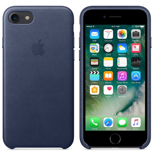 Apple iPhone 7 Leren Hoesje - Middernachtblauw