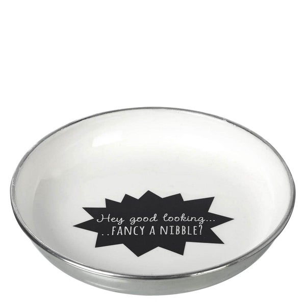 Parlane 'Nibble' Aluminium Bowl - White/ Black (21cm)