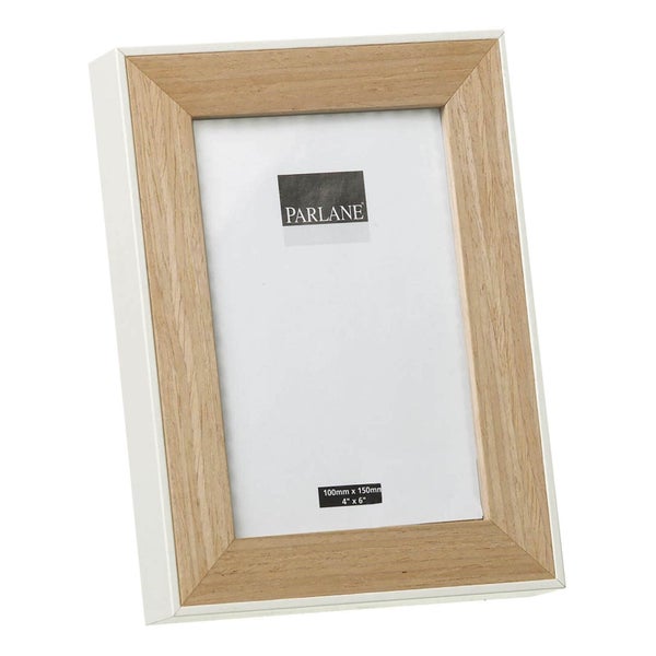 Parlane Oundle Wooden Frame - Natural/White (19.5 x 14.5cm)