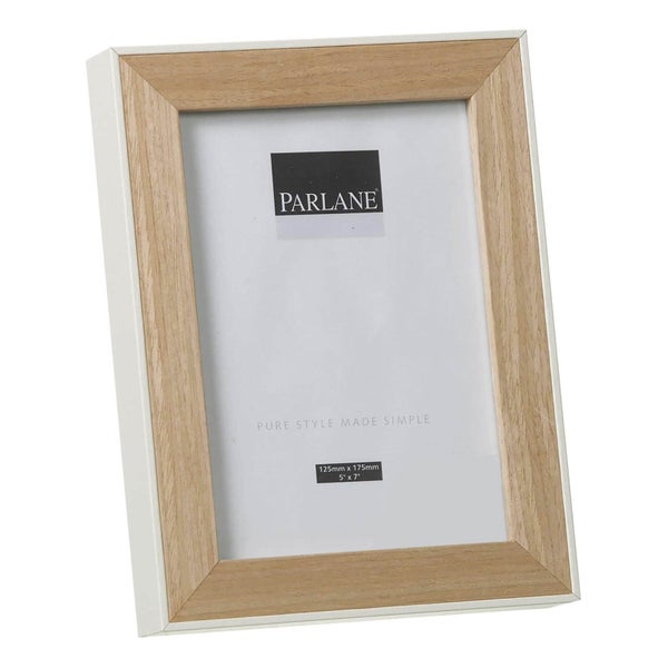 Parlane Oundle Wooden Frame - Natural/White (22 x 17cm)