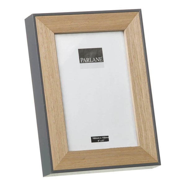 Parlane Oundle Wooden Frame - Natural/Grey (19.5 x 14.5cm)
