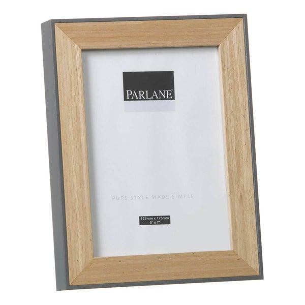Parlane Oundle Wooden Frame - Natural/Grey (22 x 17cm)