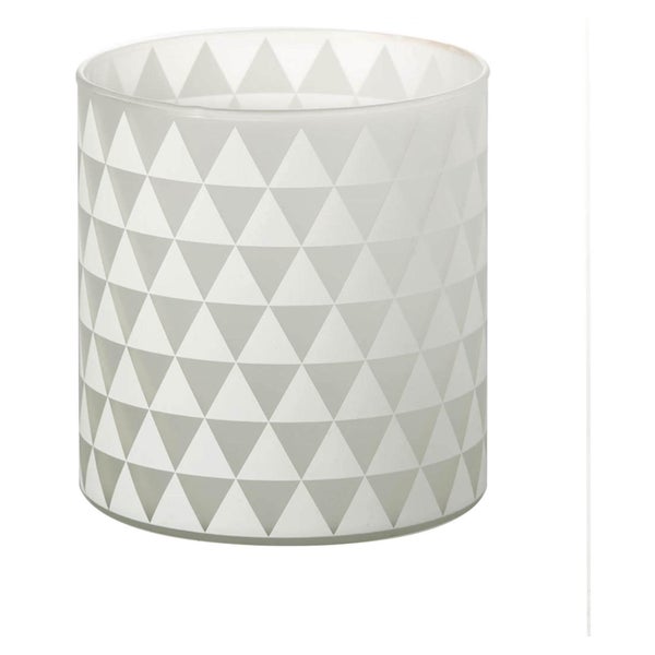 Parlane Triangles Glass Tealight Holder - White (13 x 12cm)
